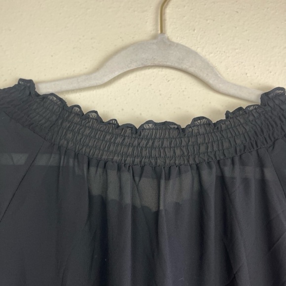 Grifflin Paris Off the Shoulder Sheer Dress Size Small (D1-10) - Picture 5 of 5